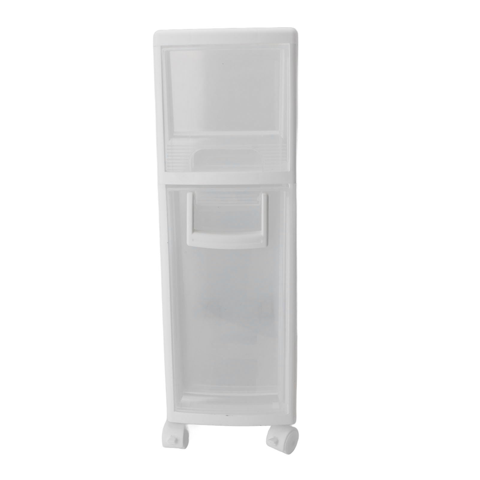 Zerodis Organizadores Organizador Estrecho Delgado de Plástico de Primera Calidad con 2 Cajones y 2 Estantes Gabinete de Toalla Independiente para Baño Cocina Sala de Estar Baño Gabinete de (16cm)