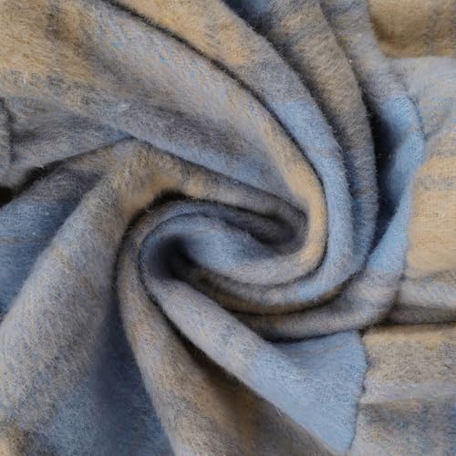 Midi Plaid Wool Skirt for Womens Winter Fall Warm High Elastic Waist A line Flared Skirts 2025 Fashion Clothes4