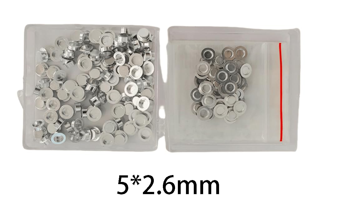 100 szt. Tygle do różnicowej analizy termicznej - ceramiczne płytki na próbki z aluminium/tlenku glinu do testów DSC i TGA(5 x 2.6mm)
