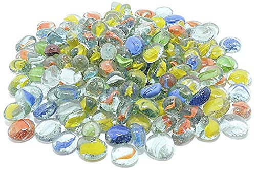 Misha Decorative Stones for Vase Filler or Pebbles for Home Decor/Glass Pebbles/gravels/Stone/Beads for Aquarium, Table, vase, Fountain, (Ocean Blue, 475 Gram) 2