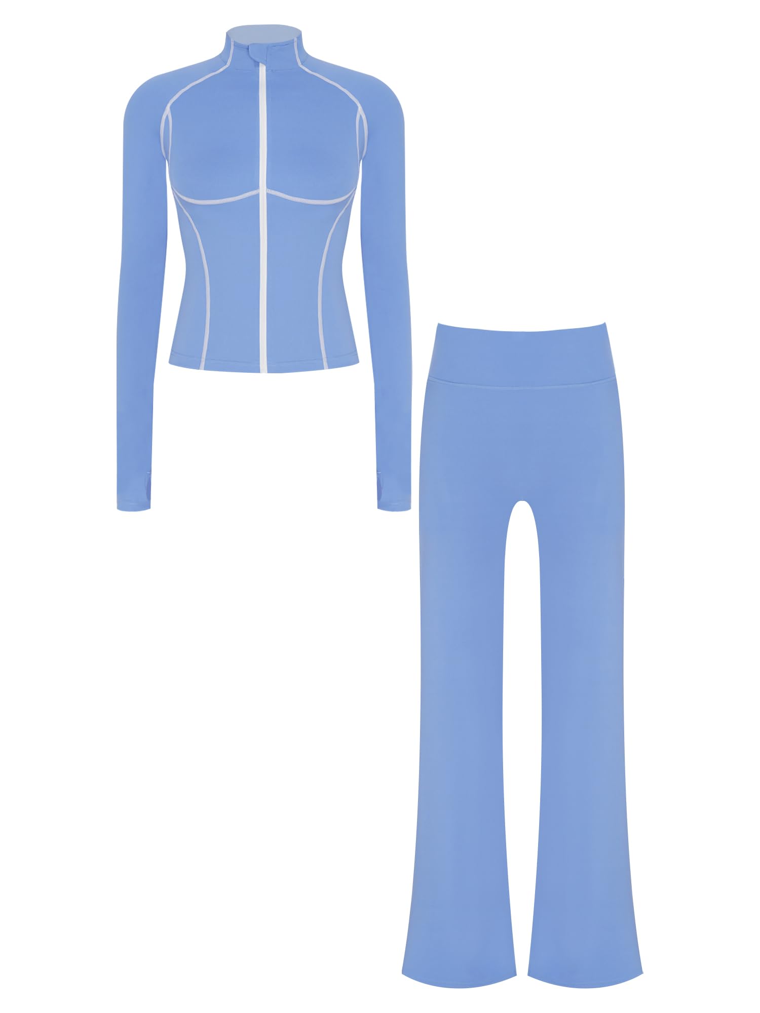 Runhomal Femme Ensemble Top Court Athlétique Vêtements De Sport D'Habits | Athlétique,Short De Yoga Sans Coutures,Rehaussant Les Fesses,Séance D'Entraînement,Entraînement,Jogging,Pilates,Course À Pied