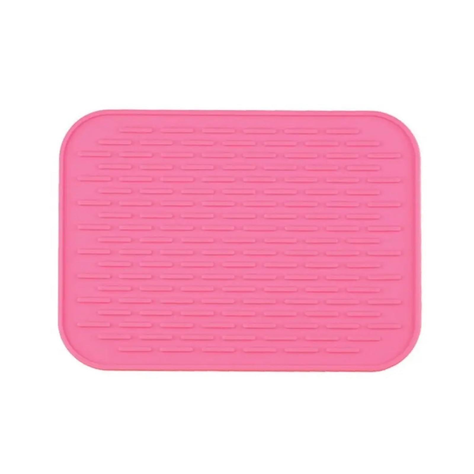 JZQKXMVNCLH Multifunction Silicone Heat Resistant Mat Non-slip Rectangle Table Placemat(Rose red)