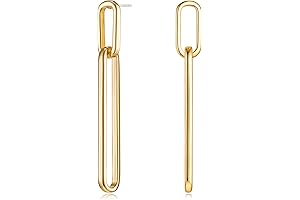 Exquisite Geometric Long Link Dangle Earrings for Women