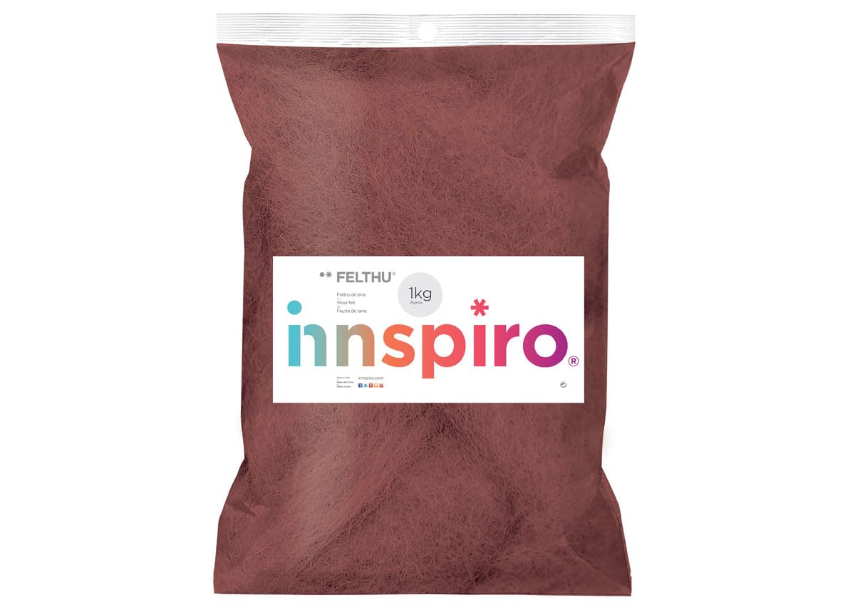 INNSPIRO Wool Felt, Granate Oscuro (Dark Granite), 1000gr
