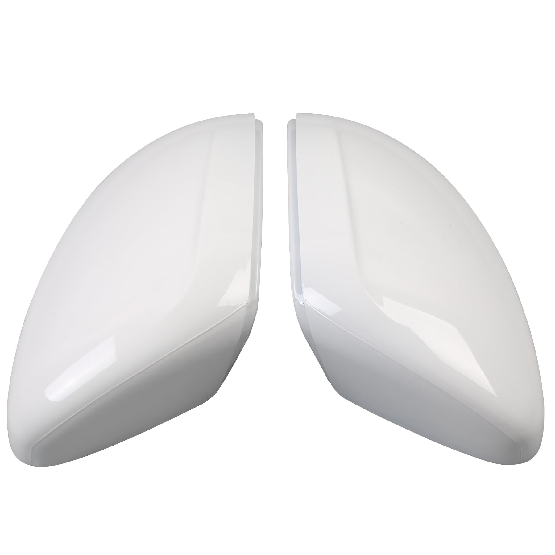 1 paire de coques de rétroviseur extérieur pour Peugeot 208 2012-2019, Opel Corsa F/Mokka B 2019-2025, capuchons de rétroviseurs, gauche et droite (Blanc)