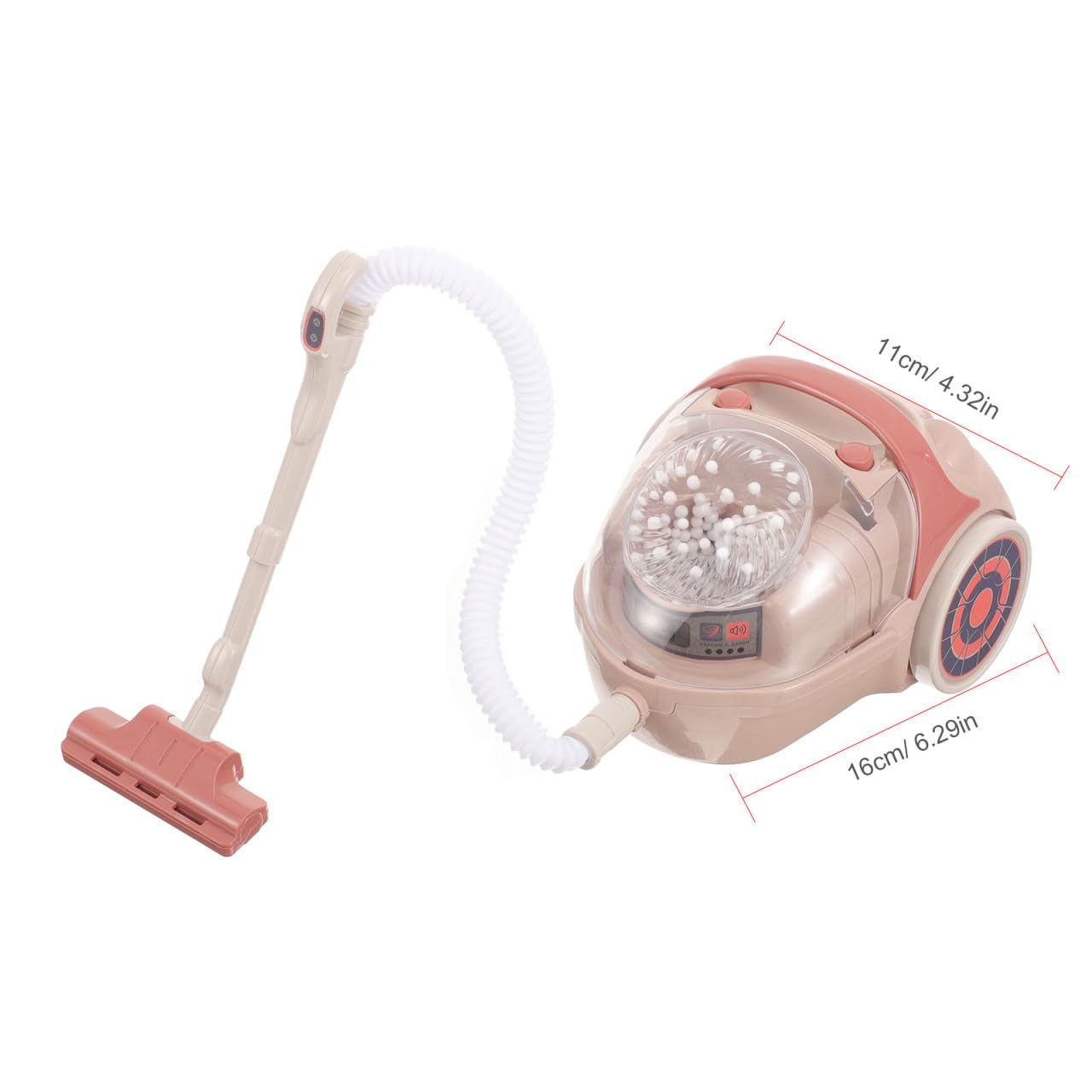 Toyvian Staubsauger Interaktives Haushaltsgerät für Kleinkinder Lustiges Sensory Toy mit Cartoonförmigem Design Leicht zu Reinigen und Sicher für Jungen und Mädchen für Rollenspiele und