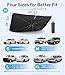 Zanch 2025 Upgraded Car Windshield Sun Shade [Cool Down by 75℉ ] with Heat Insulation Coating, Foldable Sunshade Umbrella Flexible Handle & Ribs, Medium (57''x32'') for Car, SUV, Truck, Van