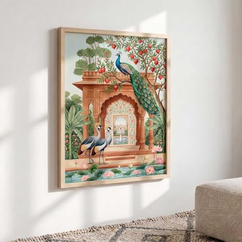 Image of kotart Indian Traditional Art Wall Painting Home Decoration With Frame For Living Room Bed Room Hotel Wall Decor Digital Reprint Engineered Wood (14X20 inch)