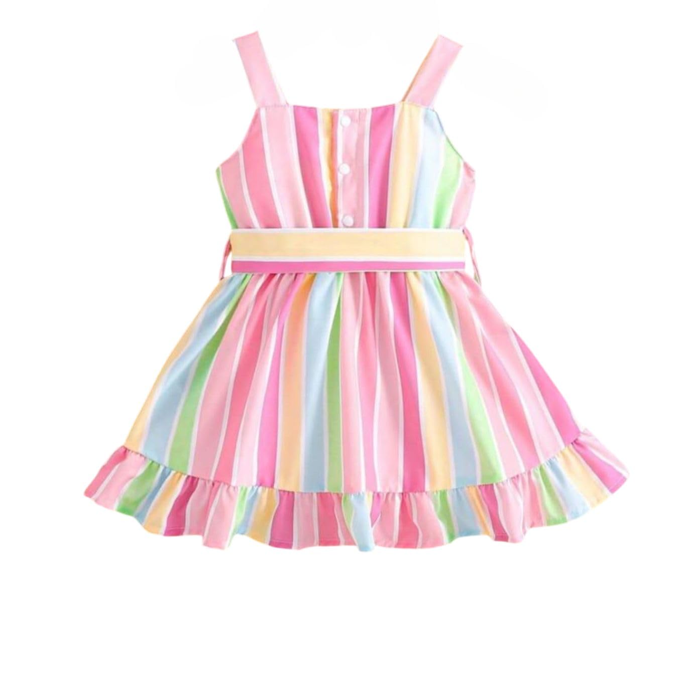 SHRIMATE Apparels Summer Dress for Baby Girl/Frocks for Baby Girl/Baby Frocks Girl Poly Rayon/Casual Dress Short Flutter Sleeve-picture-36