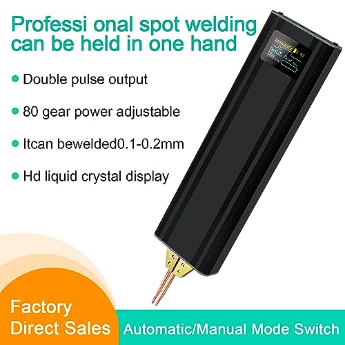 Docreate Soldador a ponto, máquina de solda a ponto portátil recarregável para bateria 18650, soldag
