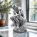 SHTWX Resin The Thinker Thinking Man Statue Sculpture Frgurine Gift for Home Office Living Room Desktop Display Decorative Decoration (Silver)