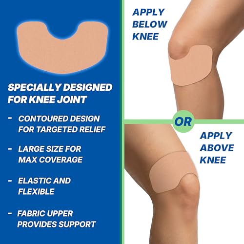 Image of Viopatch Knee Patch for Pain Relief - Pack of 10 | Instant & Long Lasting Relief from Knee Pain | All Natural Ingredients | No Side Effects