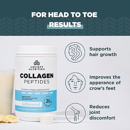 Ancient Nutrition Collagen Peptides Powder, Unflavored, 14 Servings + Multi Colalgen Protein Powder, Unflavored, 45 Servings - image 6