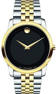 Movado Museum Analog Two-Tone Stainless Steel Men's Watch 0606605