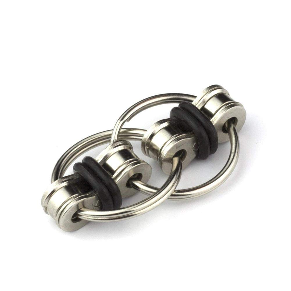 Decompression Chain Key Ring Fidget Keyring Chain Buckle Relieves Pressure Toy Metal Hand Spinner Toy