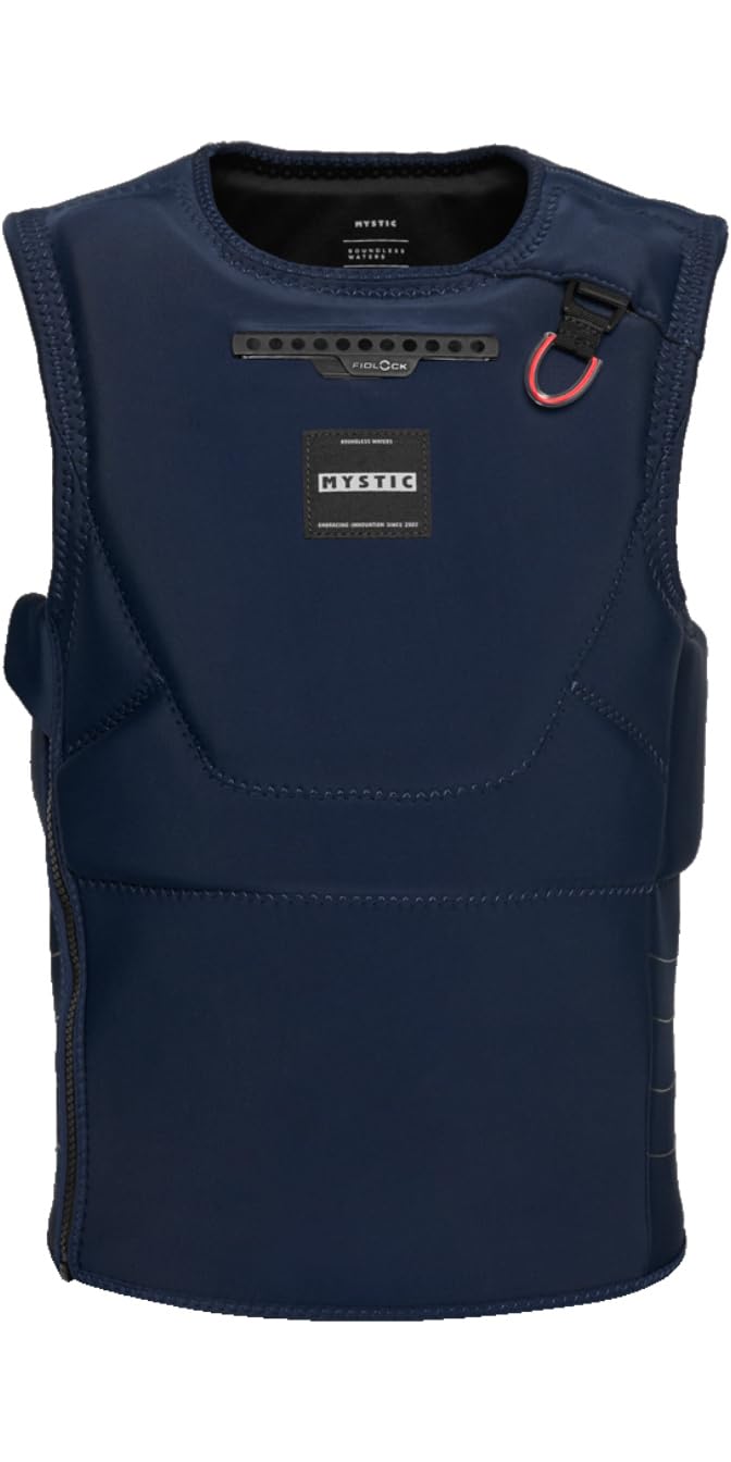 Mystic 2026 Gilet à impact avec fermeture éclair latérale pour homme - Bleu marine