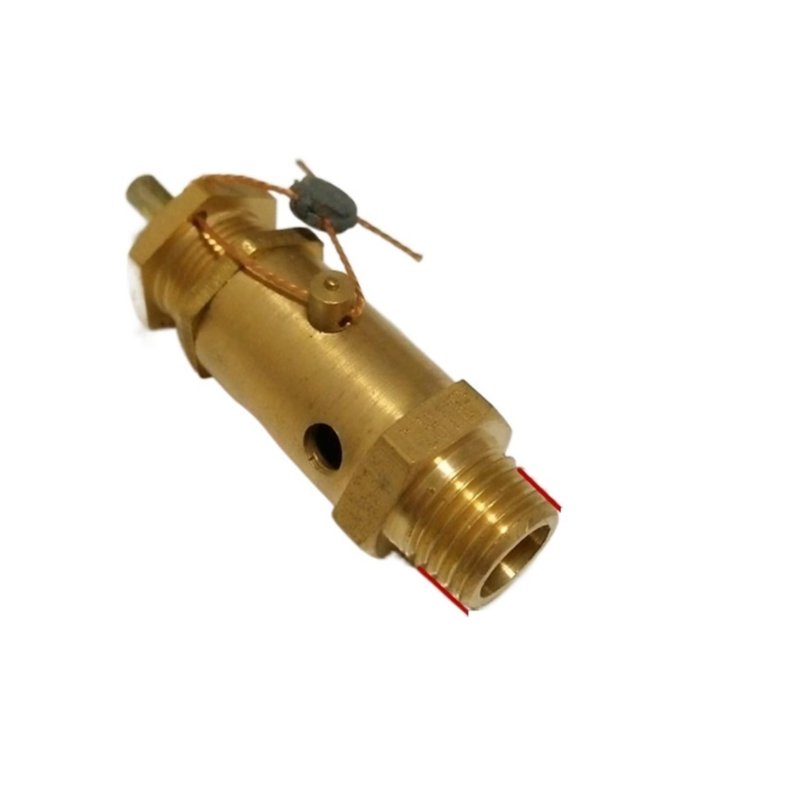 Valvola di sicurezza con filettatura maschio DN8 DN15 Valvola di rilascio di sicurezza con anello di trazione for caldaia a macchina a vite for compressore d'aria (Size : 3/8" 1.0MPA)