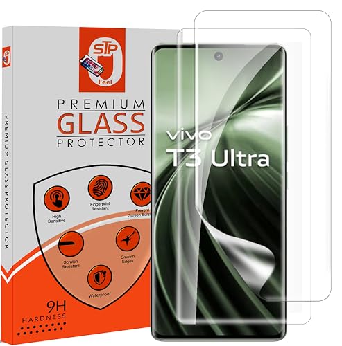 Image of STP FEEL 2 Pack Unbreakable Membrane Screen Protector Guard Compatible For Vivo T3 Ultra 5G, 6.78 Inch | Hydrogel Membrane Ultra Smooth Touch with Finger Print Support - HD /3 Months Warranty
