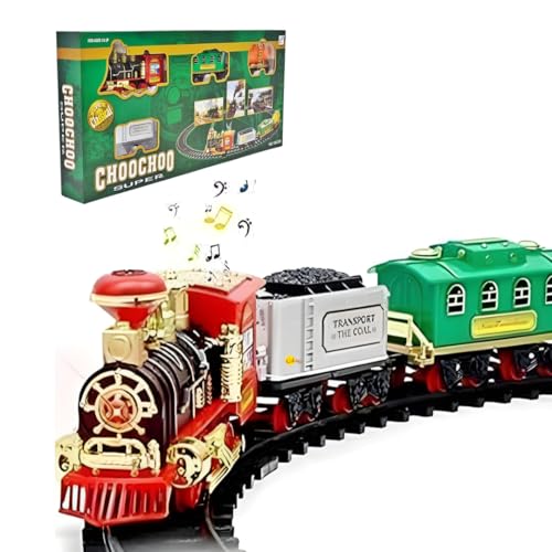 Image of Kidoyz Choo Choo Classic Train Set Toy | Battery-Operated Steam Train with Real Smoke, Light & Sound | Easy Track Assembly | Educational Toy for Kids, Boys & Girls