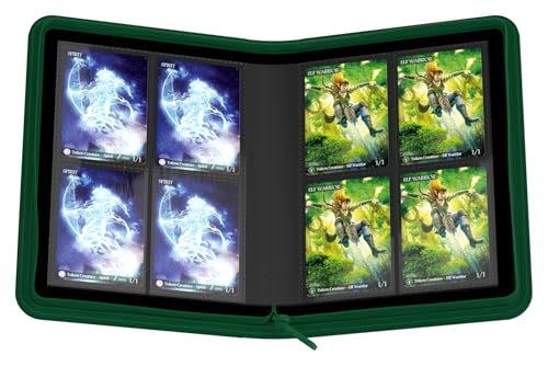 Image of Ultimate Guard Zipfolio 160 - 8 Pocket Xenoskin Green