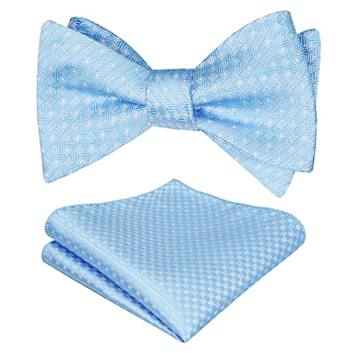 Image of Alizeal Mens 2pcs Solid Self-tied Bow Tie Set