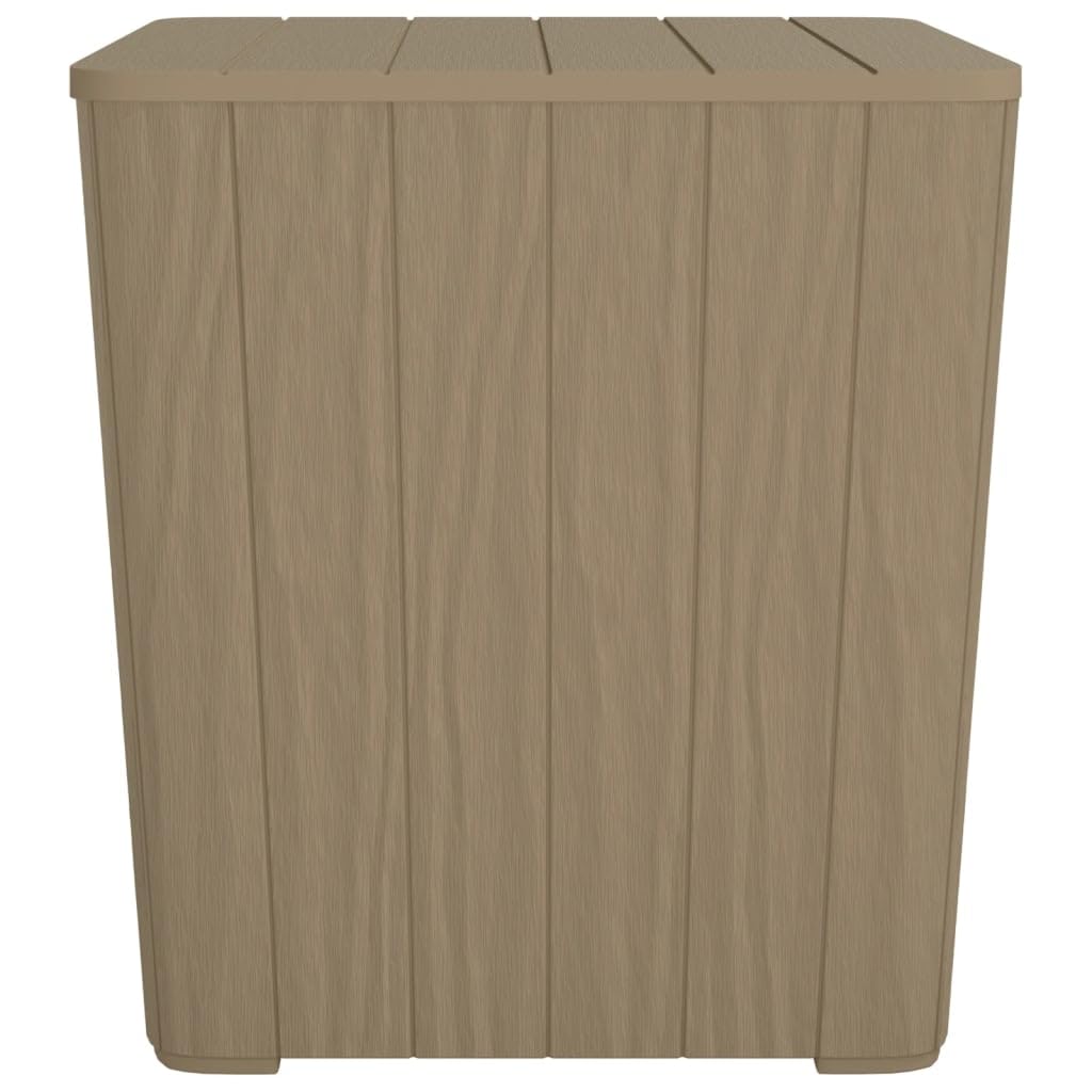 KCCKOM Patio Table with Removable Lid Light Brown Polypropylene,Sturdy Patio Table with Storage for Outdoor Spaces Outdoor Furniture