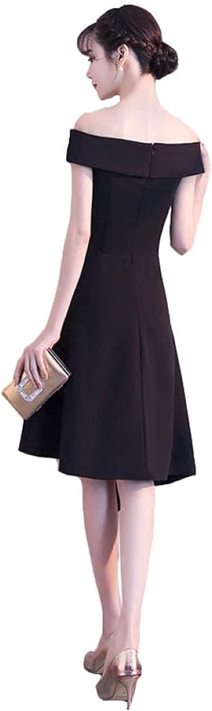 tea length black cocktail dress