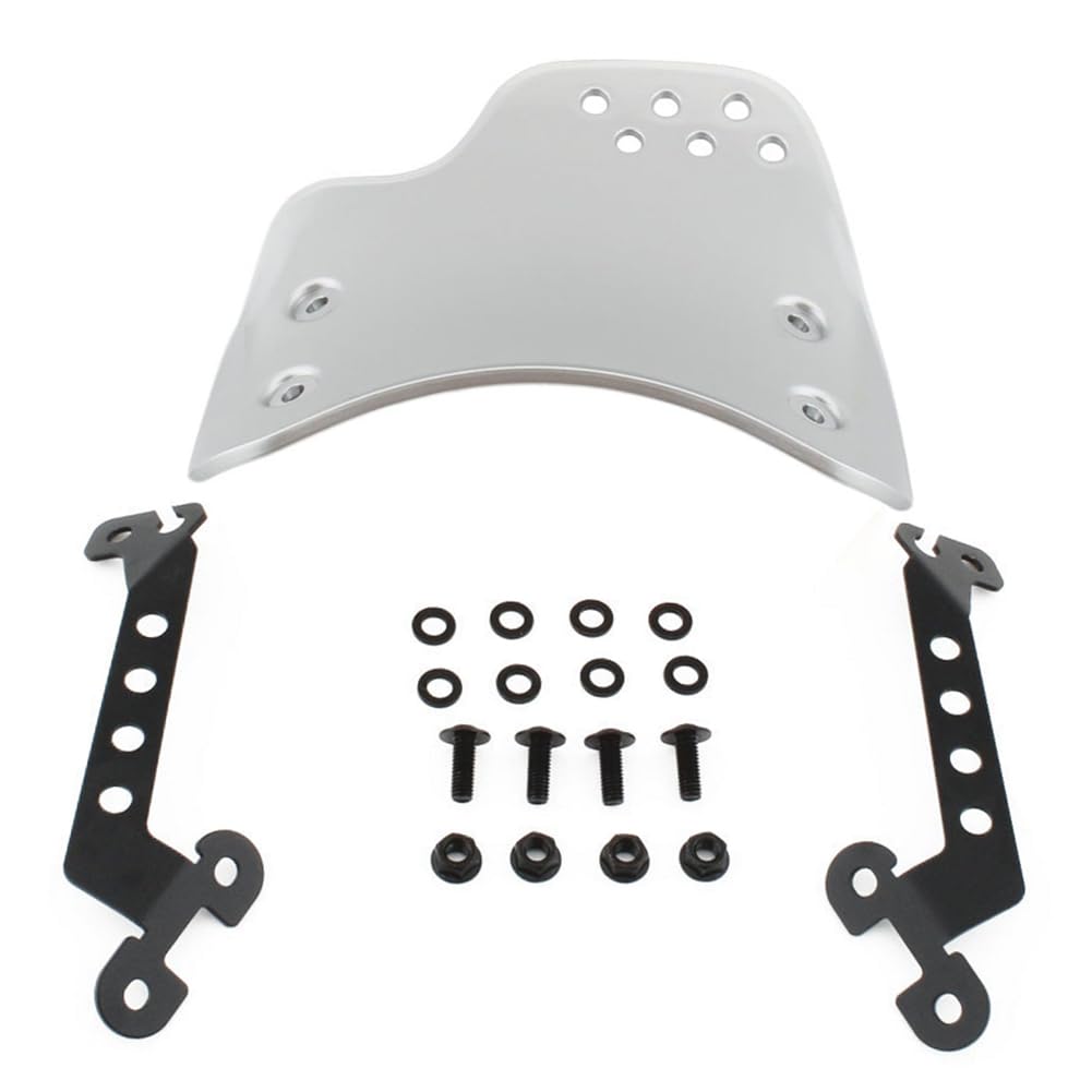 Parabrezza Anteriore Wave Argento Alluminio+Ferro Per Scrambler 800 2015-2024 (Tranne Per Cafe Racer E Modello 1100) Per Scrambler 400 2015-2024 1 Pz