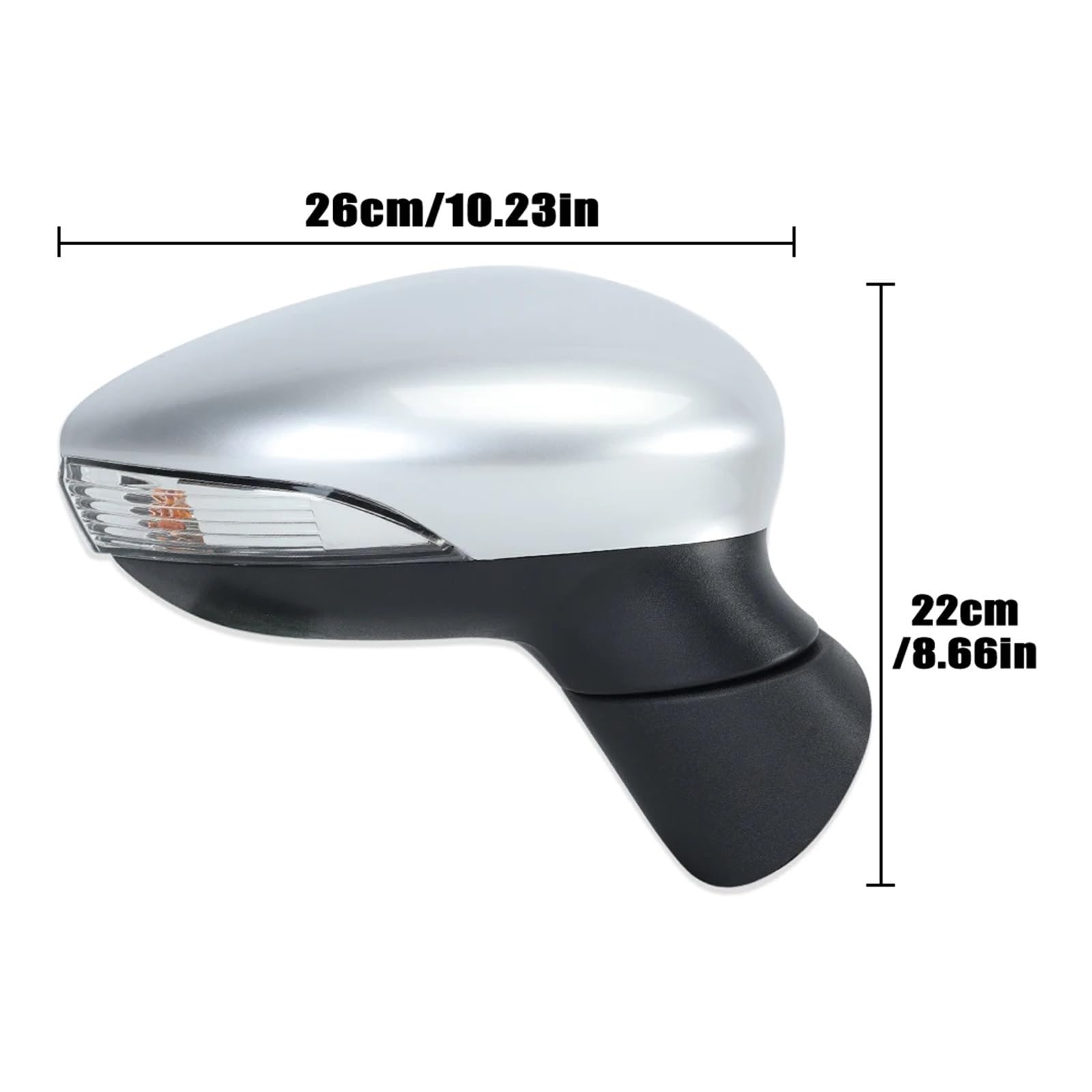 Espejo Retrovisor Eléctrico Calefactable Y Plegable, Luz Intermitente De 6/8 Pines, Accesorio Para Ford Para Fiesta MK7 2013-2017 Retrovisor(6pins left)