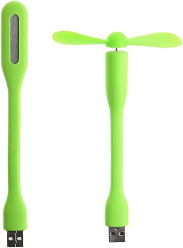 Miniatura 5 de Mini ventilador USB LED de luz flexible con lámparas para banco de energía, computadora portátil, dispositivo de verano, ventilador de plástico y