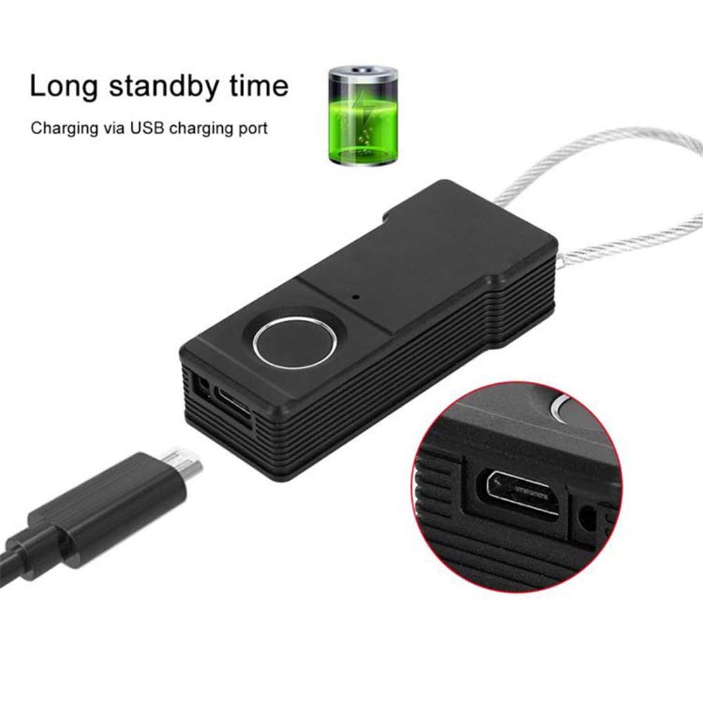 Cerradura de huella digital Candado inteligente Candados de puerta con huella digital Cerradura de huella digital antirrobo portátil para bolsa Cajón Maleta Llave de viaje