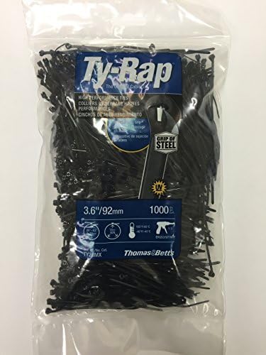 Thomas y Betts TR TY23MX CABLE TIE 18LB 4" UV BLK (Paquete de 1000)