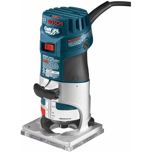 BOSCH PR20EVS Colt 1.0 HP Variable-Speed Palm Router, Quick-Clamp System