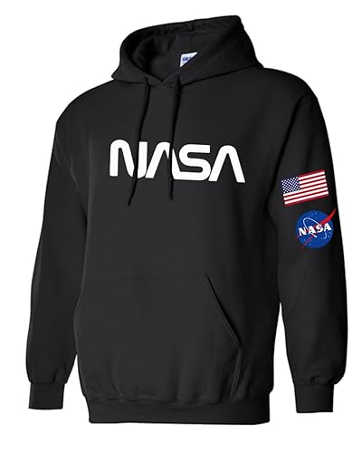 NASA Sweatshirt Hoodie with Flag and NASA logo