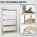 ZEUKMXOO 2200LBS Garage Shelf Rack, 28''×12''×59'' Storage Shelves, Shelving Units Free Standing, Storage Racks and Shelving, Shelves Organizer for Tool Kitchen Warehouse