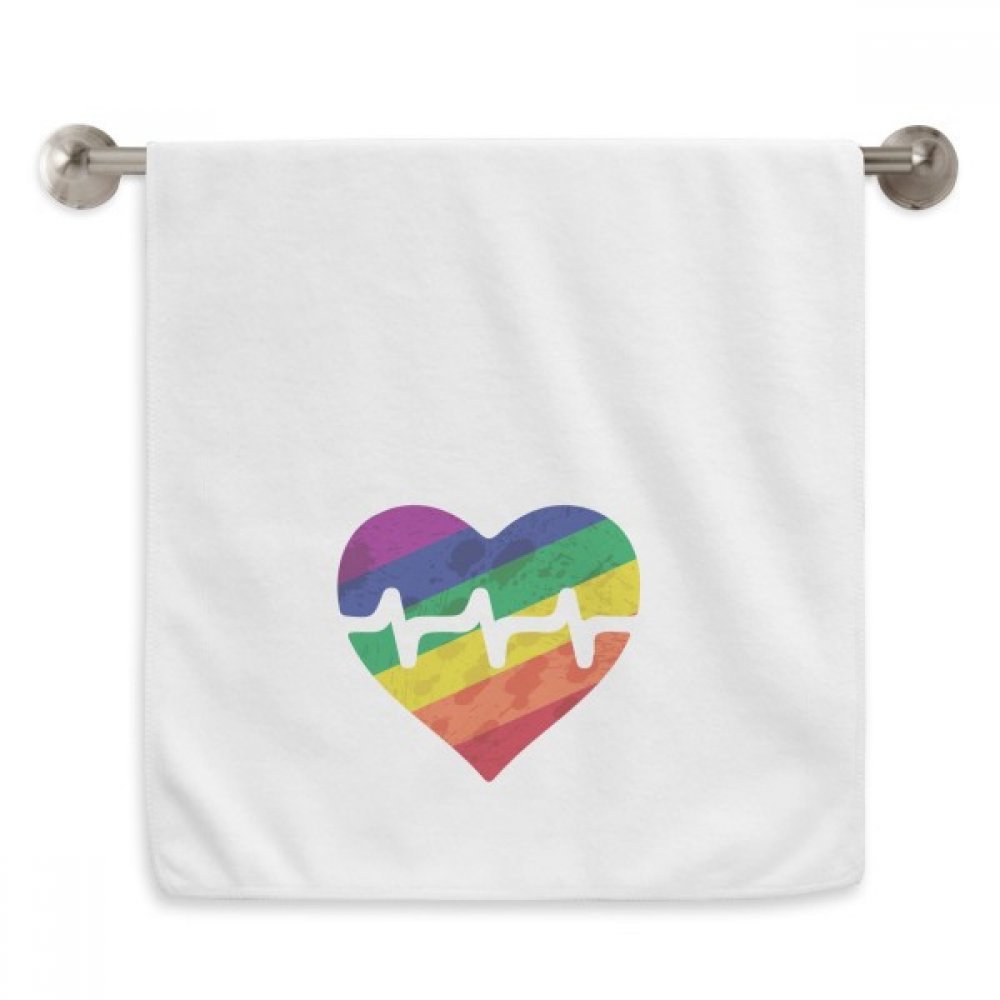 Serviette de toilette arc-en-ciel LGBT douce et absorbante 13x29"