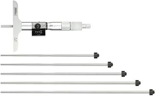 Fowler 52-225-176-0 Digit Counter Depth Micrometer 0-6" | Precision Measuring Tool with Ratchet Thimble