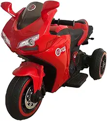 Moto Elétrica Infantil Triciclo Elétrico BZ R6 Vermelha com Ré, 2 Baterias, Som e Farol BARZI MOTORS