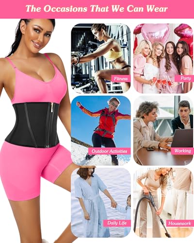 Image of Women Waist Trainer Cincher 3 Straps Tummy Control Body Shaper