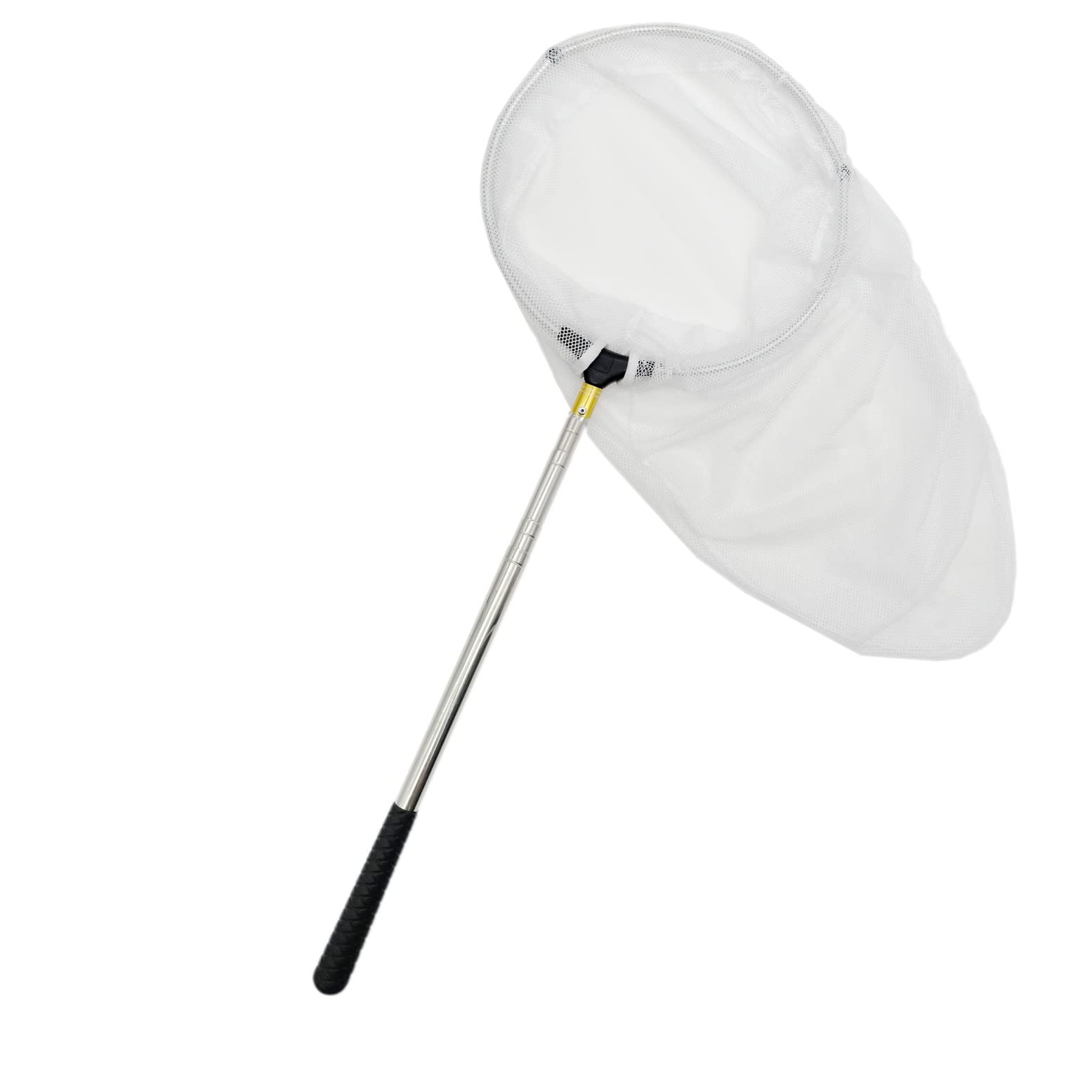 JZK 150cm Long Manche Filet de pêche Extensible pour Enfants avec Manche télescopique pour étang et Piscine Roche, Filet Receveur pour Insecte, Filet crabes, Filet Papillons, epuisette Enfant