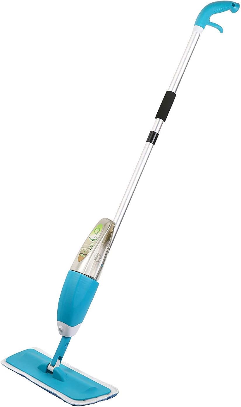 Floor Spray Mop Spray Cleaner with 2 Microfiber Pads 360 Degree Professional Handle Mop for Home Kitchen Hardwood Laminate Wood Ceramic Tiles Cleaning