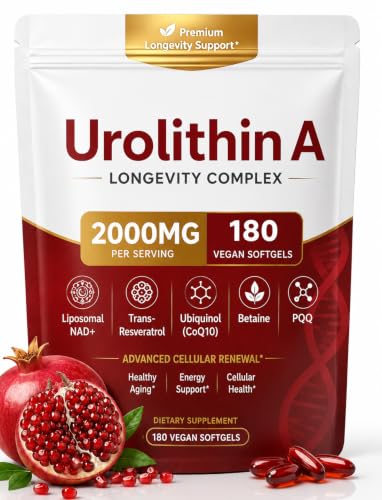 FINDING FERDINAND Urolithin A Supplement with Liposomal NAD+ Trans-Resveratrol 12-in-1 Formula - Supports Muscle Strength & Endurance Promotes Cellular Health & Renewal 180 Softgels