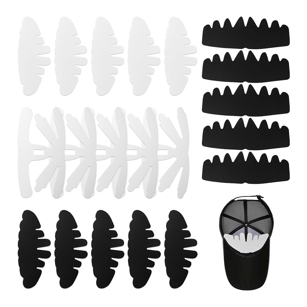 CTRLZS Crown Support Brim Cap- Reusable 20Pcs Hat Shaper Insert-Baseball for Caps Inserts Shapers-4 Design for Caps