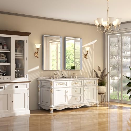 Easly EYVC-REAJ-2436-SR Silver Bathroom Mirror thumb #3
