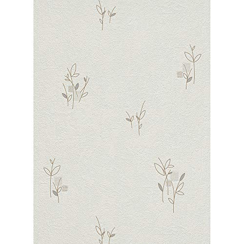 Erismann Tapete | Kollektion Batihouse | 9716-11 | Papiertapete | Muster/Motive | 0.53 x 10.05 m | Weiß | Wohnzimmer | Flur | Büro | Küche | Wohnräume