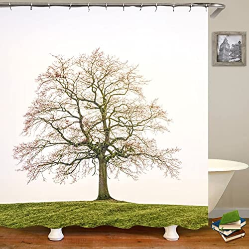 Rideau de douche KnSam en polyester vert décor nature chic - 2