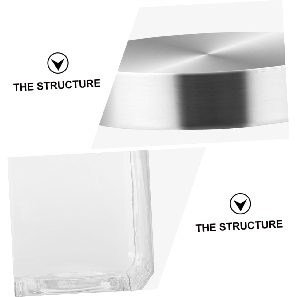 Transparenter Glasbehälter Ml Lebensmittelglas mit Edelstahldeckel Luftdicht Frischhaltedose für Küche und Vorratslagerung