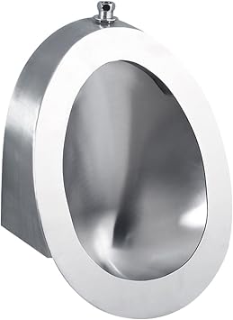 Wall-Mounted Mens Flushing Urinal, 304 Stainless Steel Toilet/Commercial Mens Adult Urinal Bathroom Toilet, Male Sanitary Ware Public Toilet Urinal