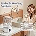 Underwear Mini Washer, 2025 Portable Washing Machine with 4000mAh Cordless Rechargeable Battery for Deep Cleaning Small Clothes, Perfect for Travel, Solo Living, Apartments, Camping