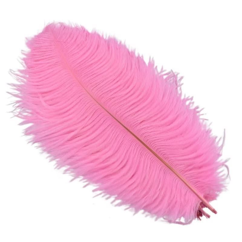 Plumes d'autruche pour artisanat DIY accessoire déco de carnaval rose